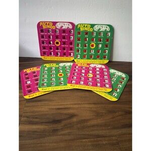 Vintage Lot Of 6 | Travel | Auto Bingo Cards | 1980’s-1990’s | Regal Games